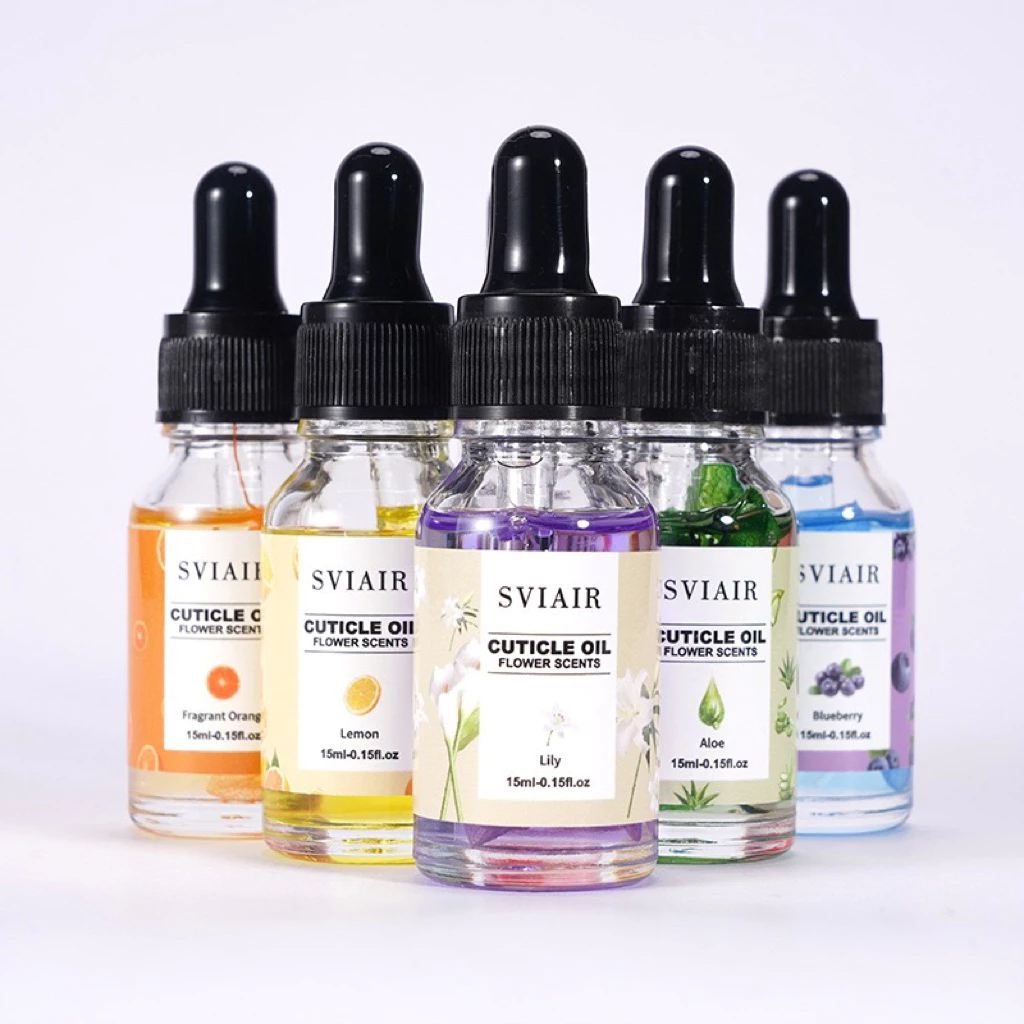 น้ำยาบำรุงเล็บ SVIAIR ขนาด 15ml มีดอกไม้จริงในขวดเพิ่มประสิทธิภาพของการบำรุง สินค้าพร้อมส่ง
