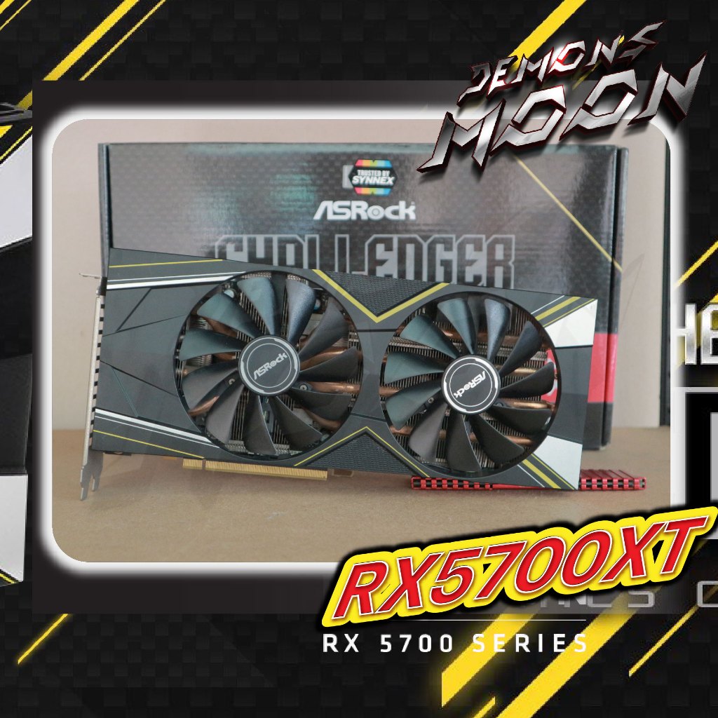 RX5700XT Challenger D 8G OC AMD Radeon (กาดจอมือสอง) + ประกัน demons moon 7 วัน