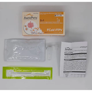 ชุดตรวจสีตว์2n1โรคทางเดินอาหารแมว FelineCoronaVirus/ParvoVirus(FCoV/FPV)Aurapets