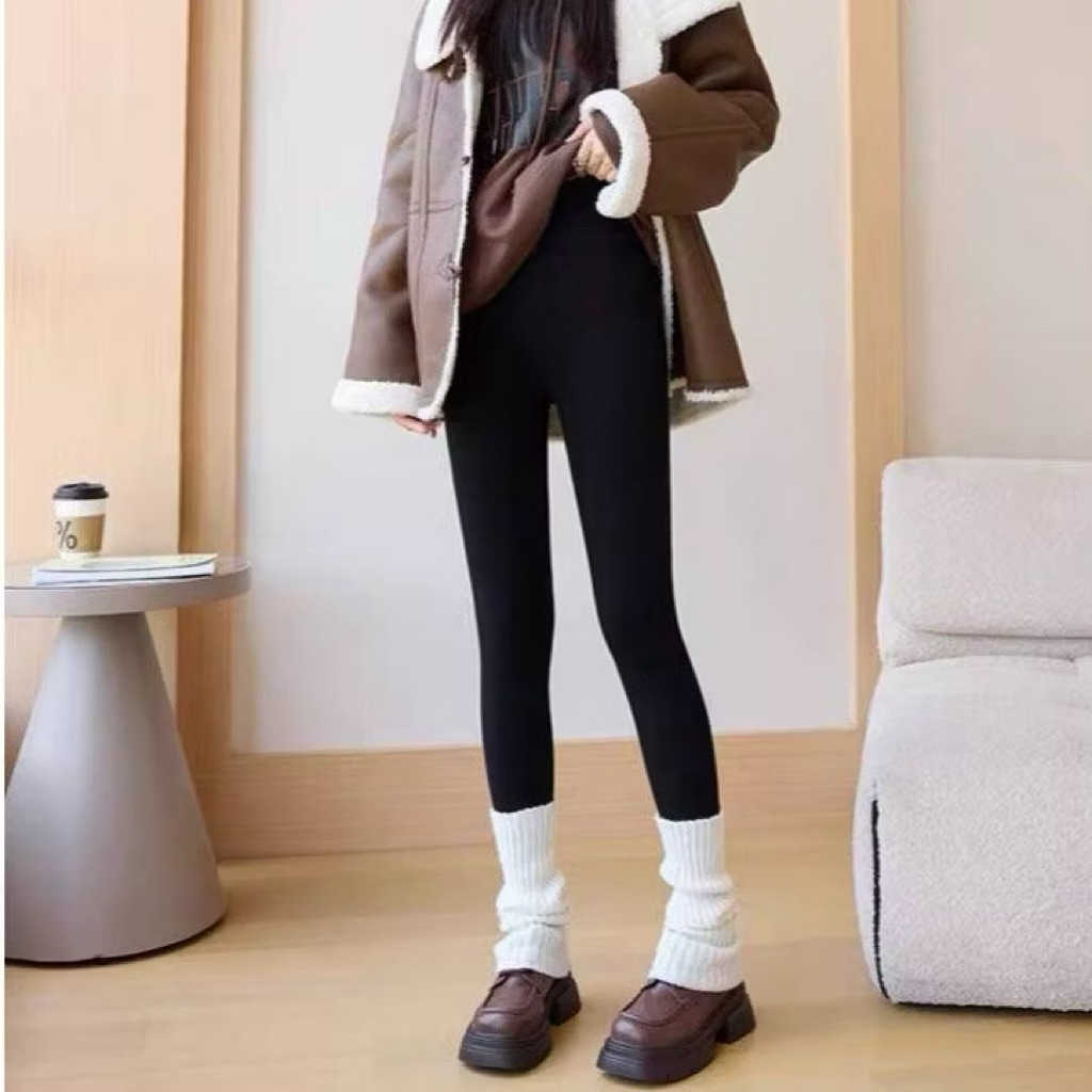 เลคกิ้งบุขนกันหนาวร้าน dolly snow กันหนาวได้ 10-0 องศา สีดำไซส์ L ของใหม่