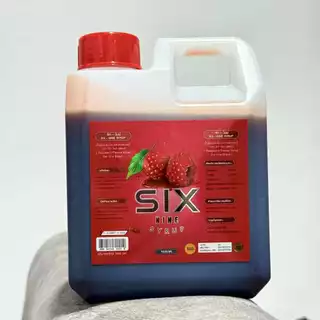 น้ำเชื่อมเข้มข้น sixnine 1 แกลอน ขนาด1020ML. กลิ่นราสเบอร์รี่ รสชาติหวานหอมกลมกล่อม