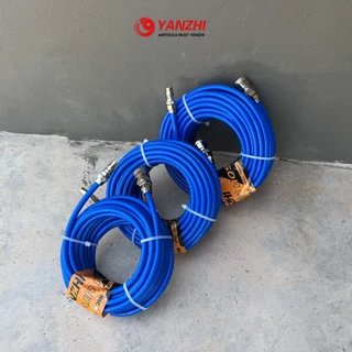 Yanzhi สายลมพร้อมใช้ PU-01B แบบม้วน พร้อมหัวคอปเปอร์ 2 ด้าน สีฟ้า สายปั๊มลม