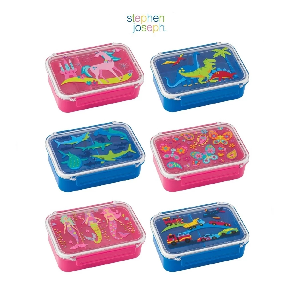 Stephen joseph กล่องข้าวเด็ก ยอดนิยมจากอเมริกา ดีไซน์น่ารักน่าใช้ กล่องข้าว 2 ช่อง BENTO LUNCH BOX