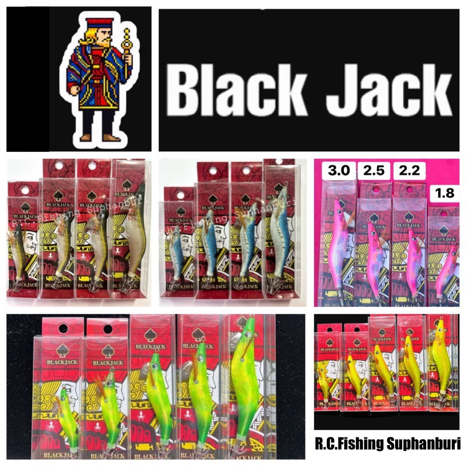 โยตกหมึก Shekary Black Jack ขนาด 1.5-3.0 (5.5-17g) Shekary Black Jack Squid Jig EGI Lure สำหรับตกหมึกชายฝั่งและบนเรือ