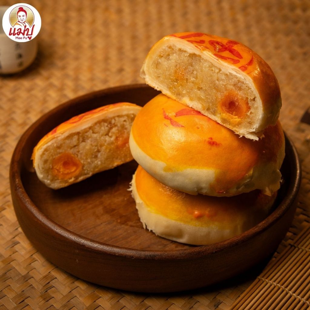 ขนมเปี๊ยะแม่ปูไข่ 5 ใบ ขนาดใหญ่ แป้งบาง ไส้แน่น หนัก 550 กรัม - รูปที่ 3