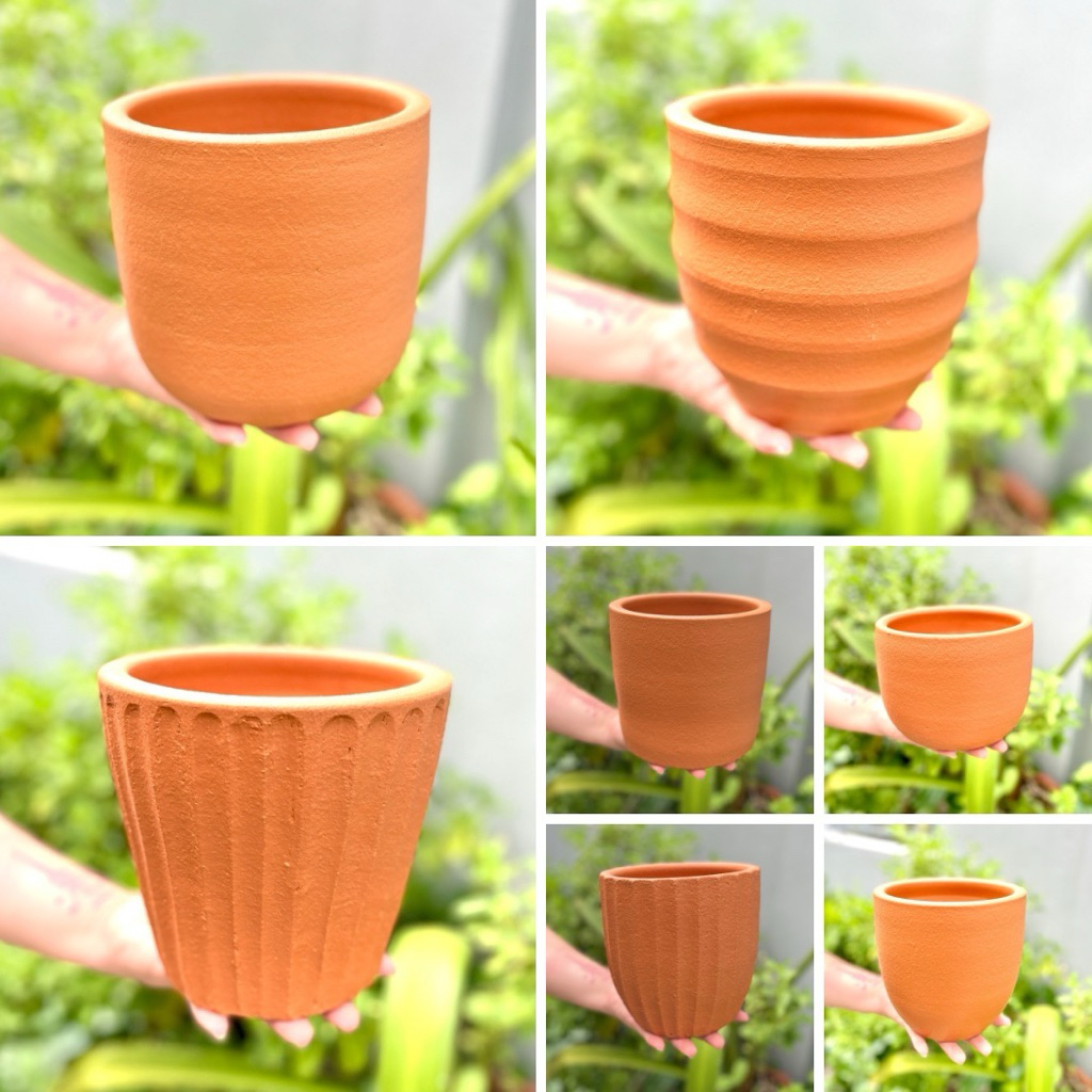 กระถางดินเผา กระถางต้นไม้ ขนาด 6 นิ้ว เคลือบกันเชื้อรา แข็งแรงทนทาน เหมาะกับการปลูกต้นไม้ทุกชนิด - รูปที่ 4