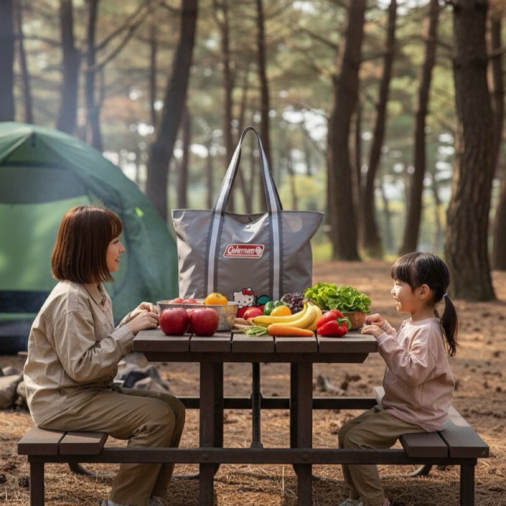 กระเป๋าคิตตี้เทา 𝗖𝗢𝗟𝗘𝗠𝗔𝗡 𝘅 𝗛𝗘𝗟𝗟𝗢 𝗞𝗜𝗧𝗧𝗬 𝗧𝗢𝗧𝗘 𝗕𝗔𝗚👜❤️ …..ที่สุดของการรอคอย กระเป๋าโท้ทความจุขนาดใหญ่￼ - รูปที่ 3