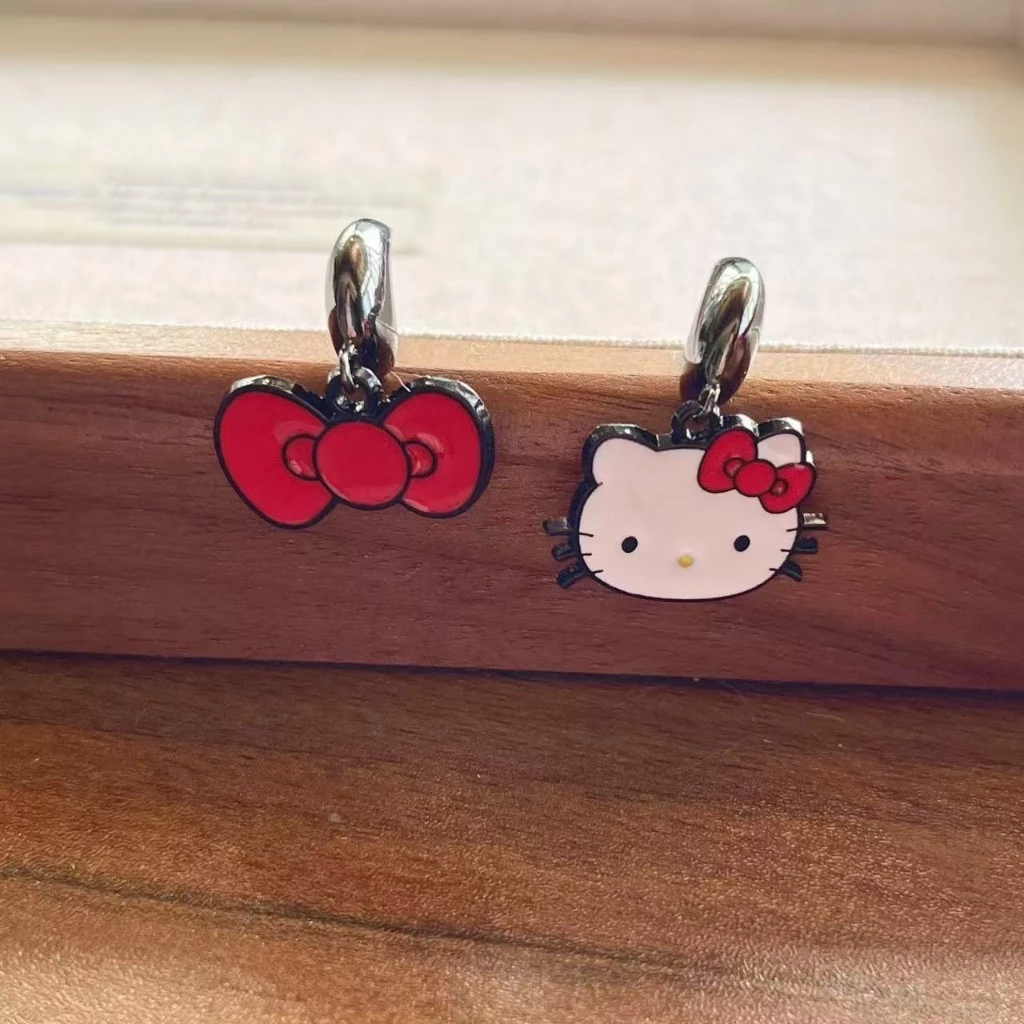 พร้อมส่ง!🇹🇭 ราคา/คู่ ต่างหู Hello Kitty รุ่นคิตตี้&โบว์ สไตล์มินิมอล วัสดุก้านเงิน 925 เนื้องานเกาหลี พรีเมี่ยม คุณภาพดี