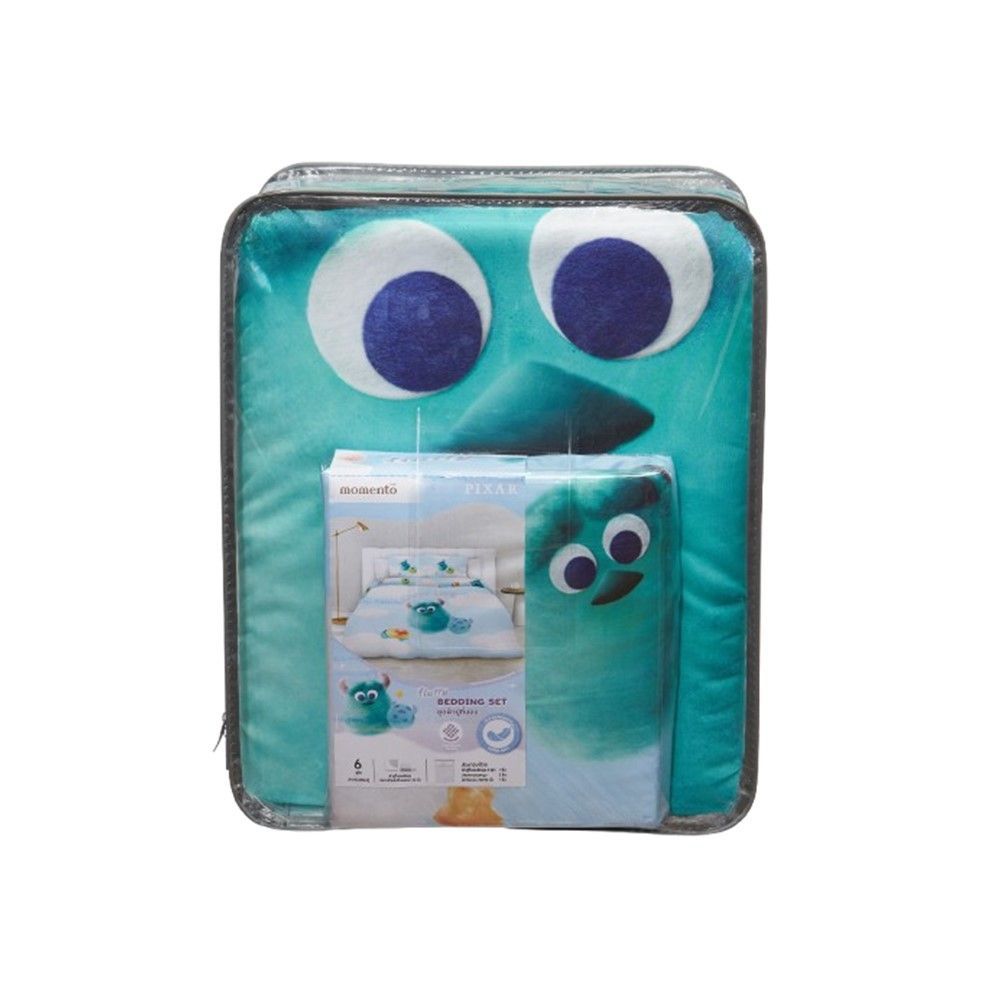 MOMENTO ชุดเซตที่นอนลายมอนสเตอร์ ผ้าปู + ผ้านวม ขนาด 6 ฟุต