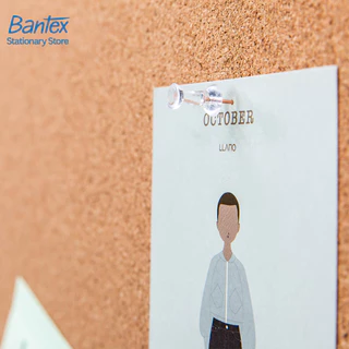 [แถมฟรี] Deli กระดานไม้ก๊อก บอร์ดติดประกาศ กระดานแปะบอร์ด ขนาด45x60 / 60x90ซม Corkboard