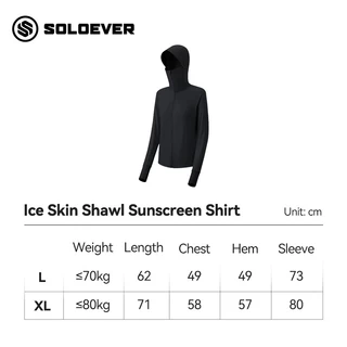soloeverเสื้อแจ็คเก็ตป้องกันรังสียูวี น้ำหนักเบา สีดำ มีฮู้ด ระบายอากาศได้ดี และมีค่า UPF50+ เหมาะสำหรับกิจกรรมกลางแจ้ง