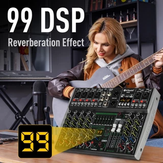 Ready Stock Audio Mixer ผลิตภัณฑ์ในสต็อก ABD-AK4/6/8 Channel มิกเซอร์เสียงมืออาชีพ 99 DSP เสียงบลูทูธ USB อินเตอร์เฟซเสี