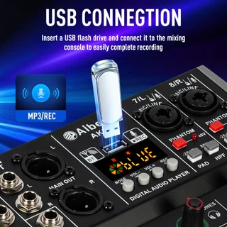 Ready Stock Audio Mixer ผลิตภัณฑ์ในสต็อก ABD-AK4/6/8 Channel มิกเซอร์เสียงมืออาชีพ 99 DSP เสียงบลูทูธ USB อินเตอร์เฟซเสี