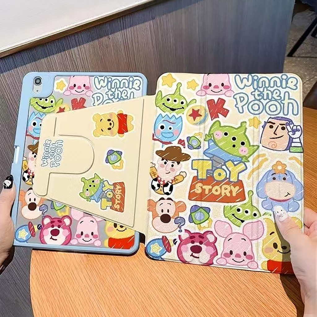 เคสแท็บเล็ต Samsung สำหรับ Tab S10+ S9 S10FE S6 Lite หมุนได้ 360° Toy Story มีที่ใส่ปากกา