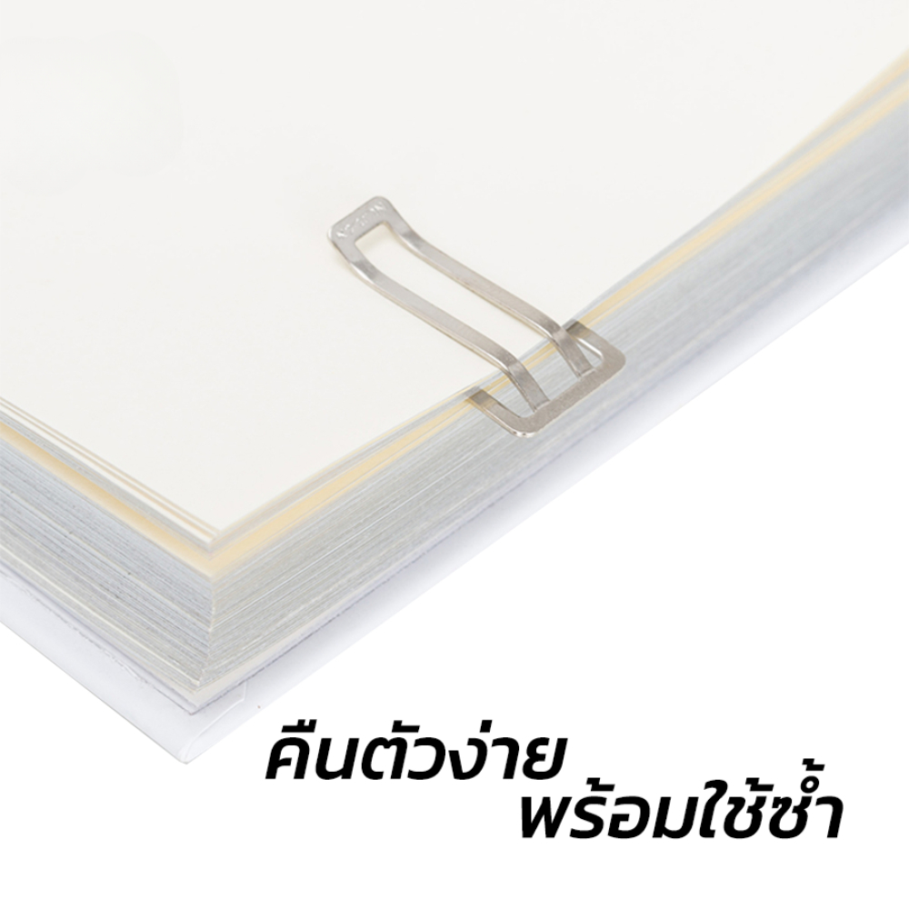 ลวดเสียบกระดาษแบบหัวแบน 1 กล่อง จำนวน 10 ชิ้น คลิปหนีบกระดาษ ที่เสียบกระดาษ Paper Clips - รูปที่ 3
