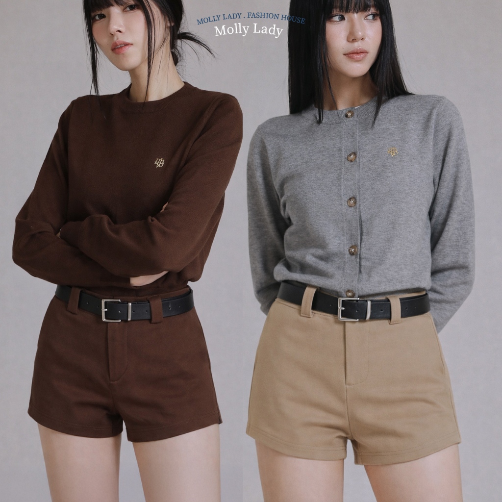 Molly Lady❤️ Venice Shorts กางเกงขาสั้นผ้ายืด คัตติงเนี๊ยบ ทรงสวย ผ้านุ่มแน่นกระชับ