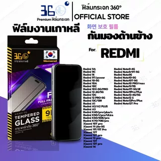 [🇰🇷360°] ฟิล์มกระจกคริสตัลกันเสือก/กันมอง Xiaomi/Redmi K90 Ultra 17C 17T 17T Pro 15A 14c 13c note10