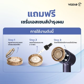 Yoole S+ High-speed Hair Dryer ไดร์เป่าผม ยูเลอร์ รุ่นเอสพลัส ดูแลเส้นผมด้วยพลาสมาไอออนบวกและไอออนลบ 1600W M501