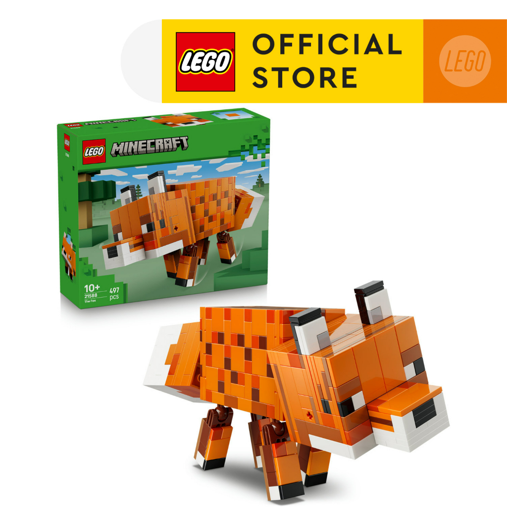 LEGO Minecraft 21588 The Fox (497pcs.), Building Blocks, Kids Toy