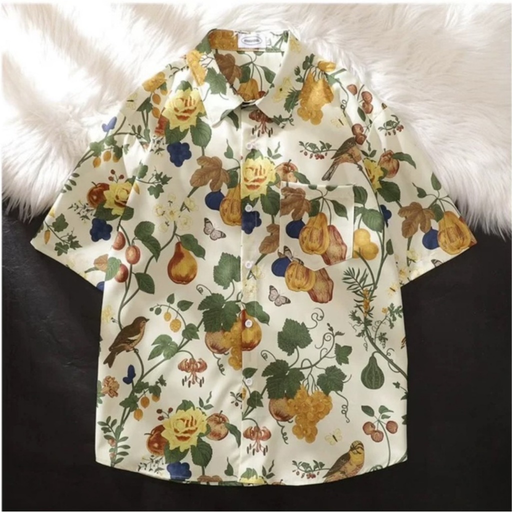 knowyou เสื้อเชิ้ต ลายดอก ฮาวาย สงกรานต์ นี้อย่าใส่ซ้ำใคร ใส่ได้ทั้งชายหญิง สดใสรับหน้าร้อนสุดๆ