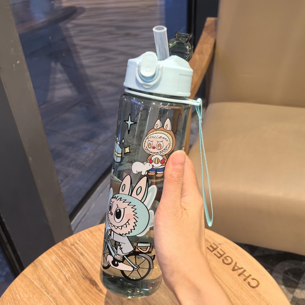 แก้วน้ำพลาสติกรูปการ์ตูนนักบินอวกาศ พกพาสะดวก ของขวัญนักเรียนนักศึกษา - รูปที่ 6