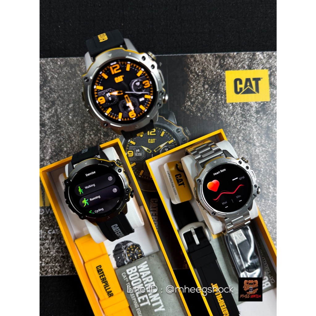 Cat Watches Caterpillar Smartwatch Limited 3สีแบบ 3 สไตล์ พร้อมสาย2ชุดในกล่องPremium Rubber Fucntion