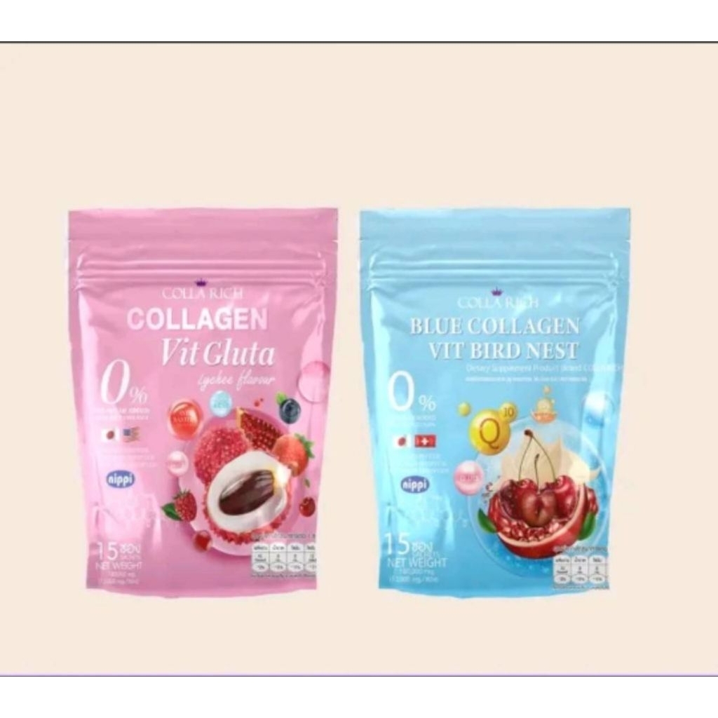 คอลลาเจน วิตซีกลูต้า คอลล่าริช 1ห่อ ทานได้ 15วัน