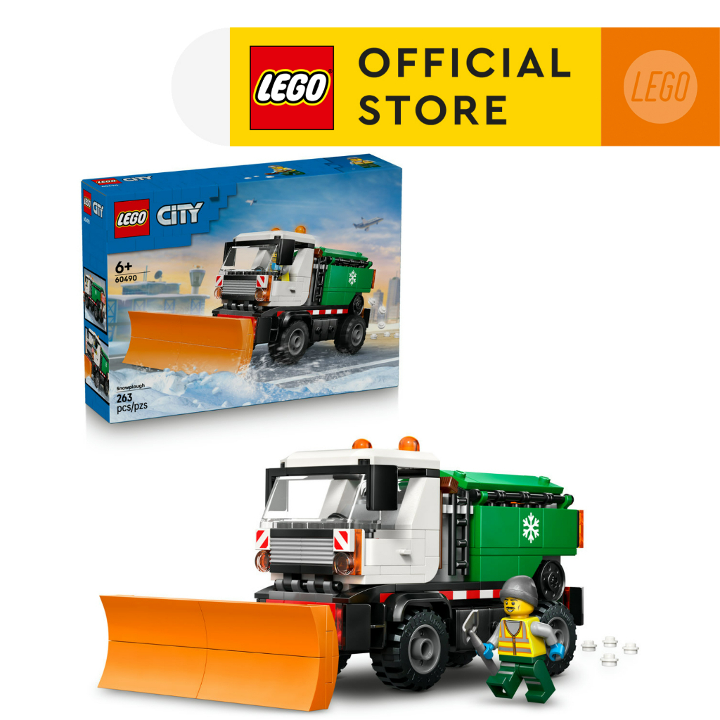 LEGO City 60490 Snowplough (263pcs.), Building Blocks, Kids Toy