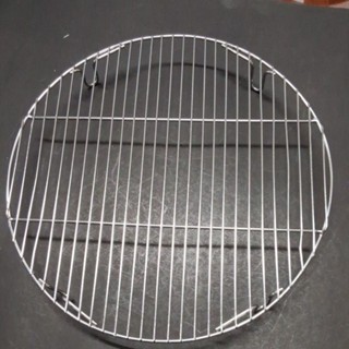 B11ตะแกรงปิ้งย่างและวางอาหารสแตนเลสทรงกลม.13 นิ้วขาสุง4ซม.