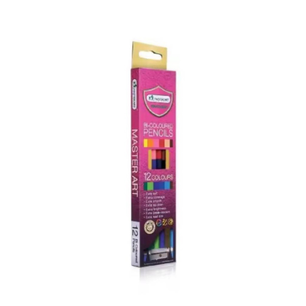 สีไม้ มาสเตอร์อาร์ต เกรดพรีเมี่ยม 12สี, 24สี 2หัว/หัว เดียว
