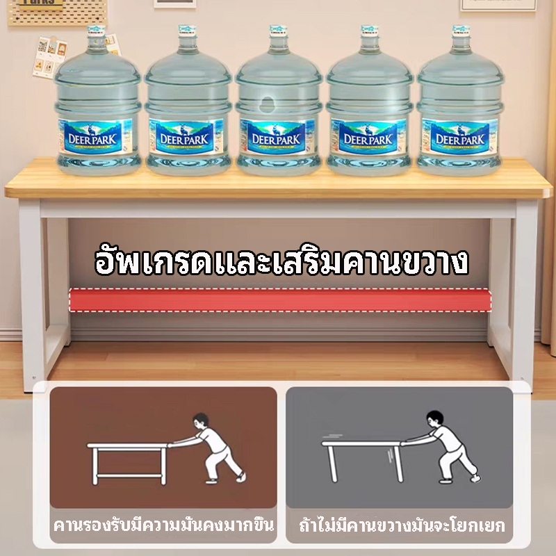 Esshelf โต๊ะทำงาน โต๊ะคอม 80-140cm โต๊ะไม้ ขาเหล็กหนา มั่นคงไม่โยก มินิมอล OFFICE DESK - รูปที่ 4