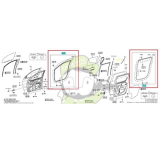 ยางขอบประตูหน้า-หลัง Toyota Revo 4 ประตู 2015-2021 (67861-0K…