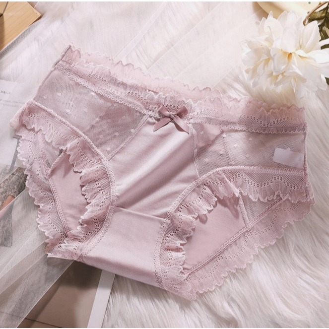 กางเกงชั้นในผ้าฝ้าย เอวต่ำ แต่งลูกไม้ ระบายอากาศ เซ็กซี่ สําหรับผู้หญิง  ให้ความรู้สึกนุ่มและสบาย - รูปที่ 6