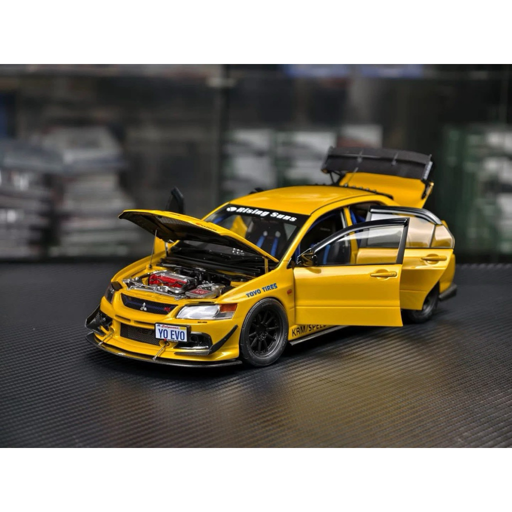 【Pre-Order】 SUPER A 1:18 – Mitsubishi Lancer Evolution IX MR FQ-360 JDM 🟡🔥