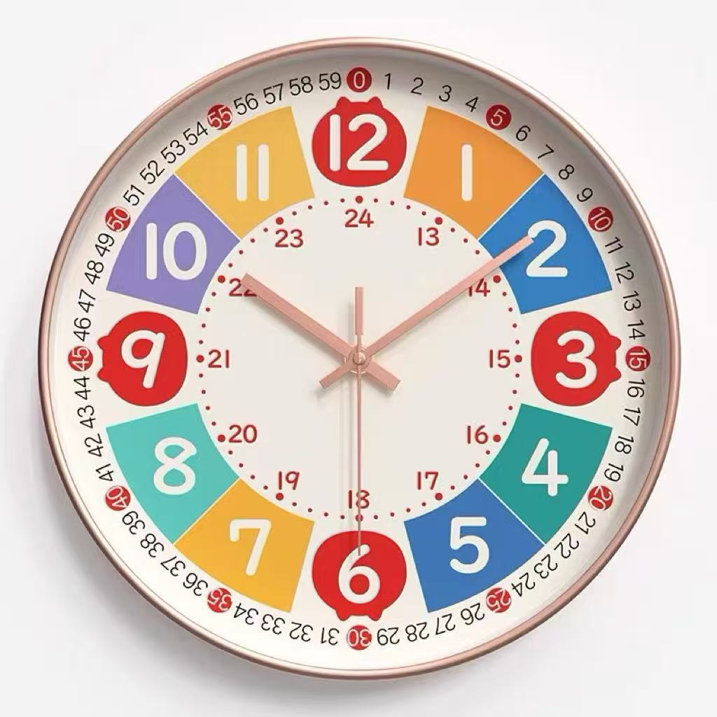 BB-45  นาฬิกาบ้าน นาฬิกาแขวน นาฬิกาติดผนัง ขนาด 30cm หน้าปัดใหญ่ ตัวเลขใหญ่ เข็มเดินเรียบ ไร้เสียง ระบบ