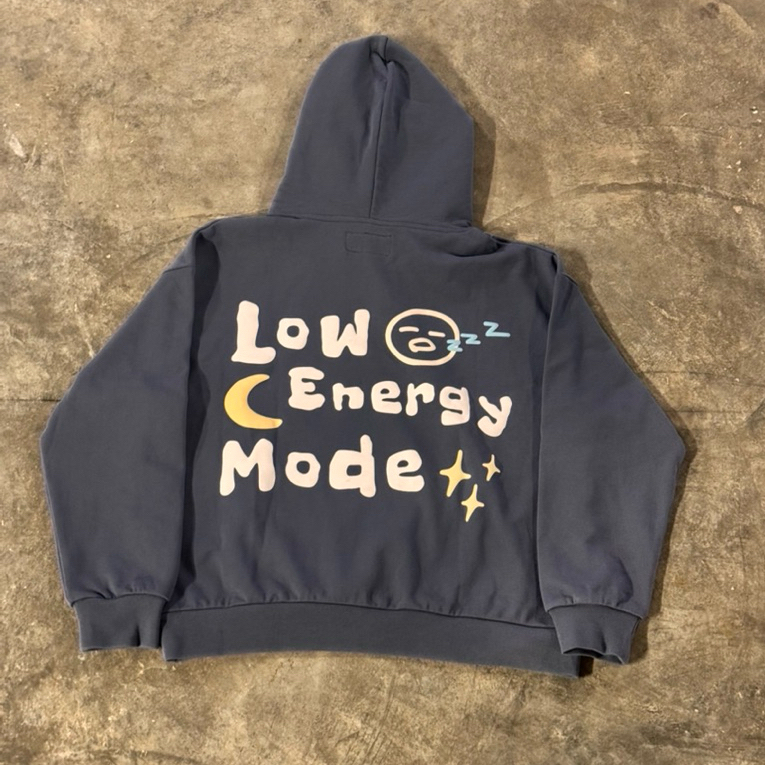Soft Gray Hoodie-“Low Energy Mode”
