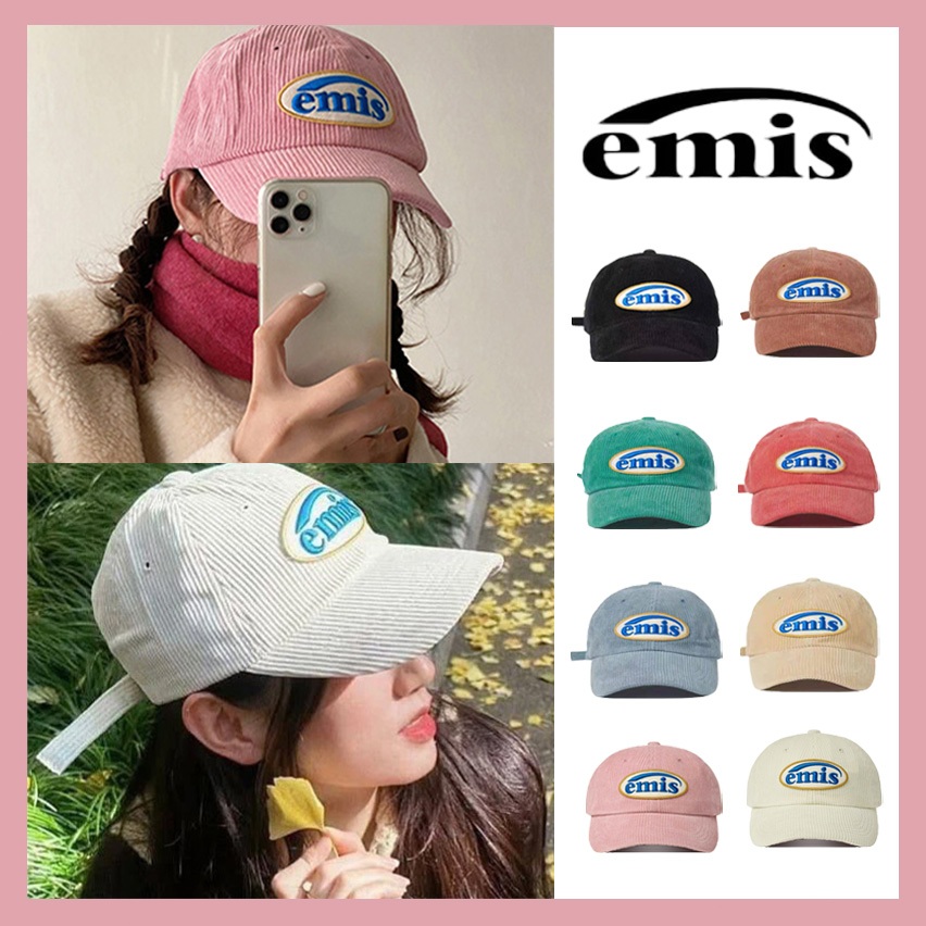 ✨ EMIS ของแท้ 100%/มีสินค้าในสต็อก🚚หมวกเบสบอลผ้าลูกฟูกให้ความอบอุ่นคุณภาพสูง สไตล์เกาหลีที่ทันสมัยแล