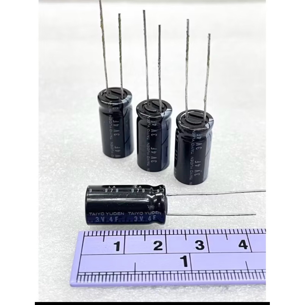 (แพ็ค10ตัว) 4F 3V(4ล้านไมโคร)ELNA ซุปเปอร์คาปาซิเตอร์ ขนาด 10x20mm แท้-ใหม่ค่าความจุเต็ม100% #Capaci