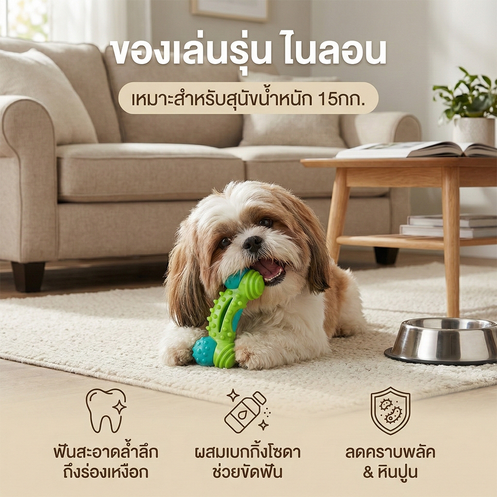 [แบรนด์แท้ USA🇺🇸] Arm and Hammer Nubbies ของเล่นสุนัข DuoBone แอปเปิ้ล ดูแลเหงือกฟัน
