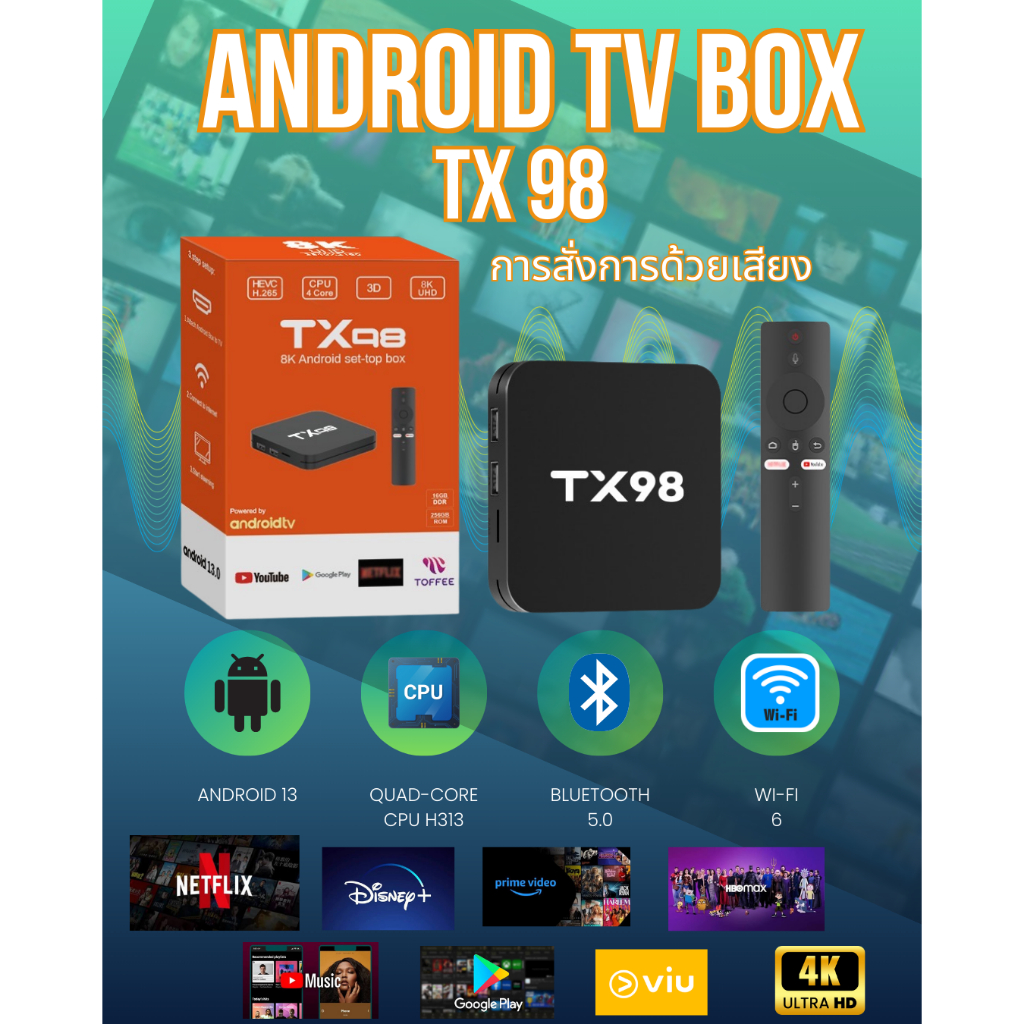 Tx98 ใช้งานดี สุดคุ้ม  Androd 15 Allwinner H313 ติดตั้งแอพต่างๆใช้งานได้ดี