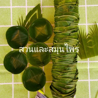 กระทงใบตองสด ทรงกลม กระทงขนมเข่ง ขนาด5.5ซม.และ ขนาด6.5ซม. 100ชิ้น ส่งภายใน3วันค่ะ