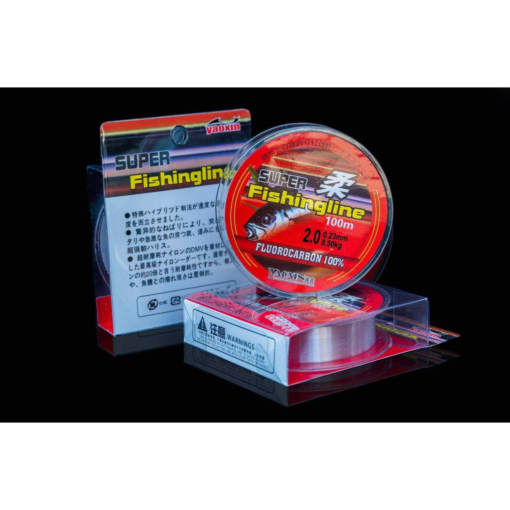 สายเอ็น Super Fishing Line เหมาะสมกับนักตกปลาที่ต้องการ สาย FLUROCARBON 100 % เหนียวทดต่อแรงดึงได้ดี จมน้ำเร็ว