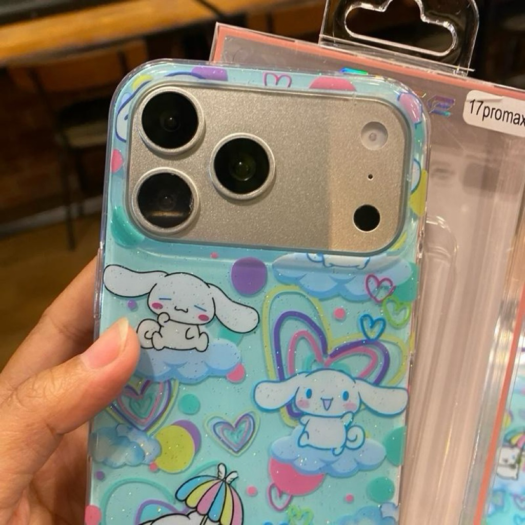 เคสอะครีลิคสกรีนลาย เคลือบกลิตเตอร์ ขอบนิ่มหลังแข็ง งานขอบกันกระแทก ปุ่มคาเมร่า control ปิด - รูปที่ 2