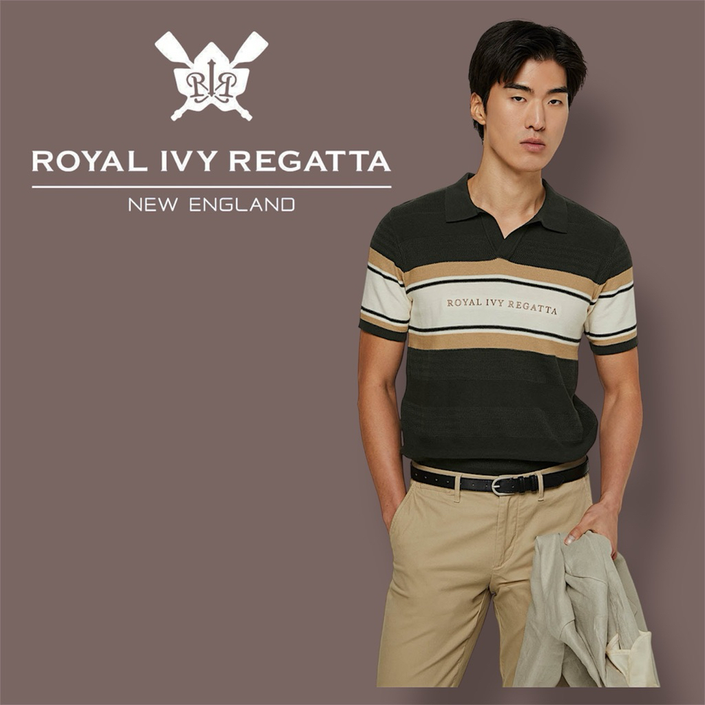 RIR Knit Polo เสื้อโปโลชาย ผ้าถัก สีเขียวเข้ม (มือ1 M,L) ของแท้จาก shop