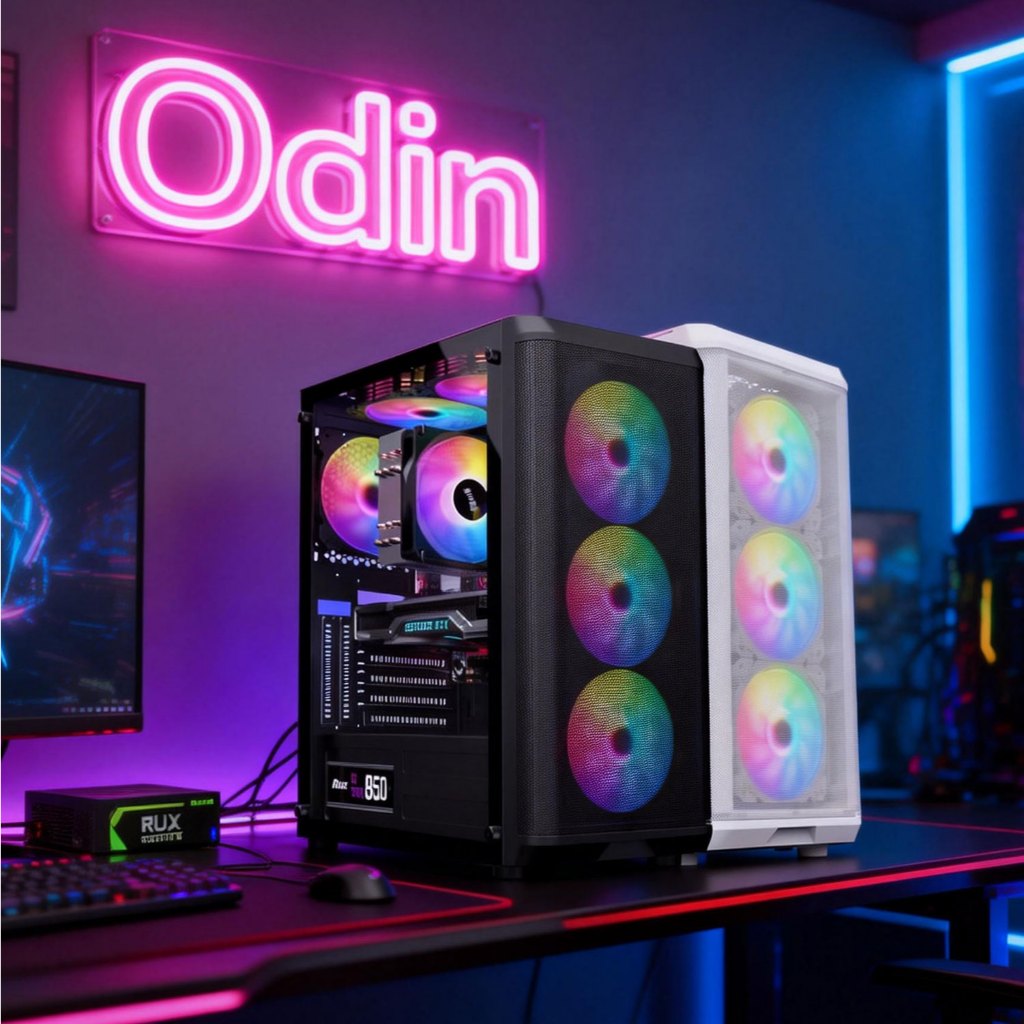 Odin คอมพิวเตอร์เดสก์ท็อปด้านข้างดูผ่าน GAMING 360 ระบายความร้อนด้วยน้ำ ATX เมนบอร์ด E-ATX เมนบอร์ด 