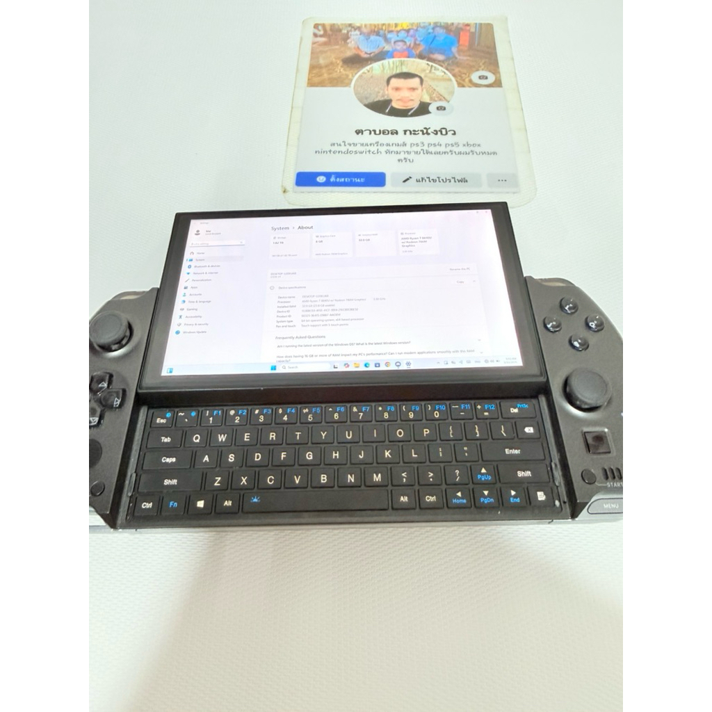 GPD WIN4  RYZEN7  8840U RAM 32 GB  SSD 2TB มือสองครับ