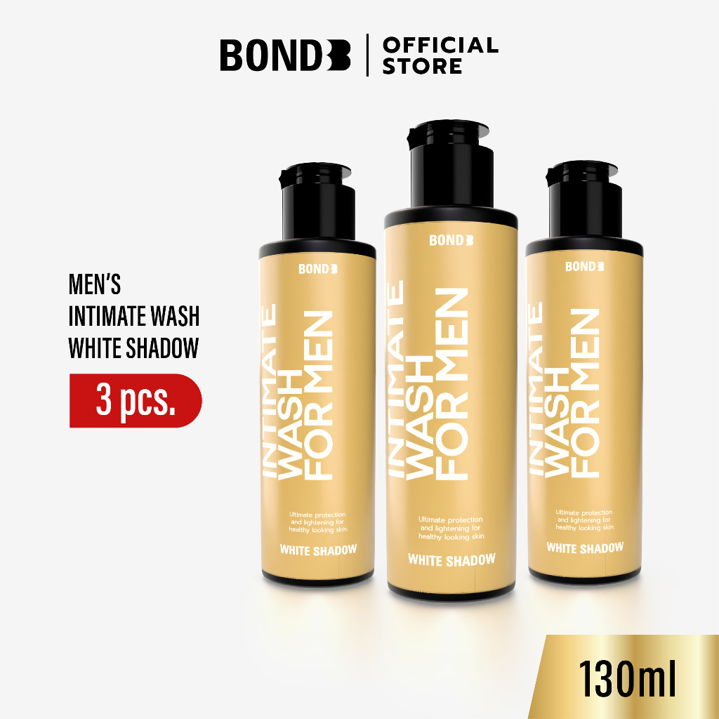 [Packx3] Bond Men's Intimate Wash White Shadow 130 ml. (สูตรบำรุง) แพ็ค 3 ชิ้น