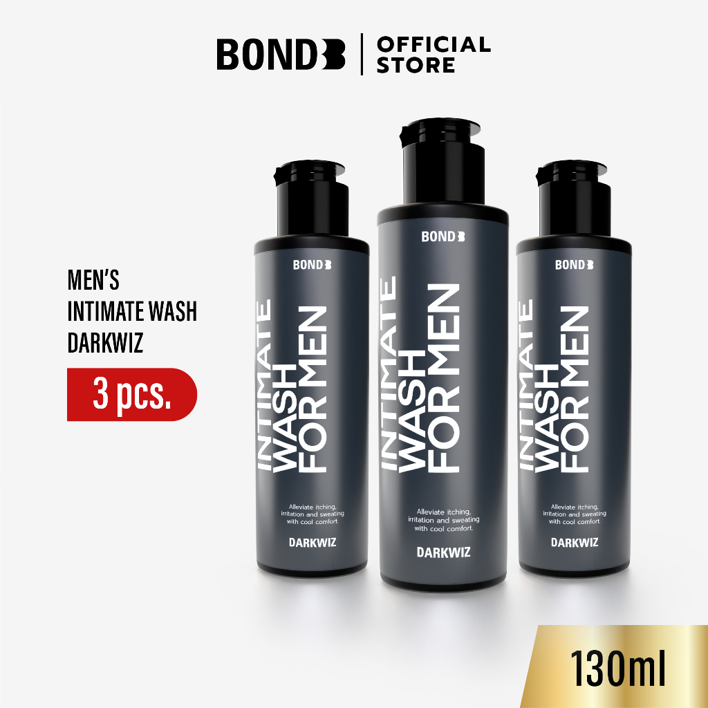 [Packx3] Bond Men's Intimate Wash Dark Wiz 130 ml. (สูตรเย็น) แพ็ค 3 ชิ้น