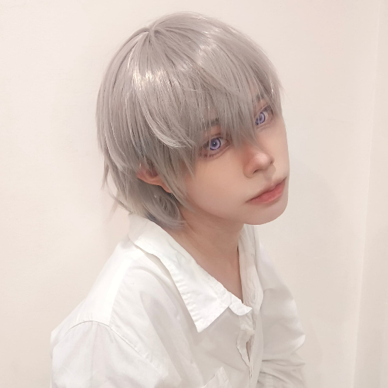 ✅มีสินค้าพร้อมส่งในไทย✅ ทดลองใส่จริงตามภาพเลยค่ะ วิกคอสเพลย์ผู้ชาย วิกผมสั้นทรงรากไทร - รูปที่ 3