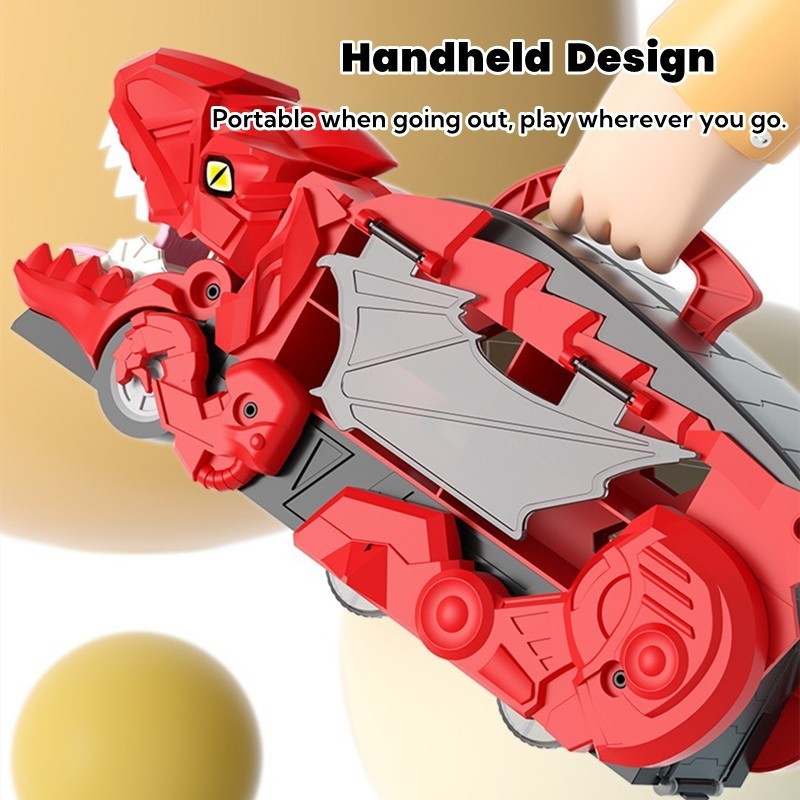 JoyToys รถของเล่น ไดโนเสาร์ ของเล่นเพื่อการศึกษา แปลกใหม่ ไดโนเสาร์ กลืนรถบรรทุก ไดโนเสาร์รถแปรรูปกินรถอัลลอย - รูปที่ 6